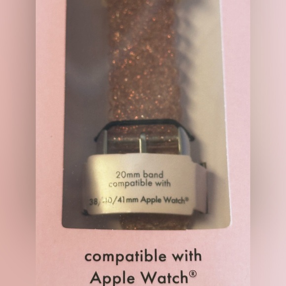 Kate Spade Apple Watch Clear Rose Glitter Jelly Band - BRAND NEW - Picture 2 of 6